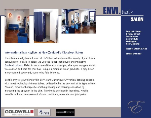 Envi Hair Salon webiste