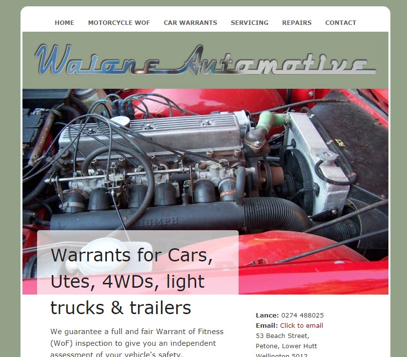 Motorcycle WOF website