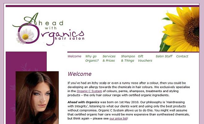 ahead with organics salon screenshot